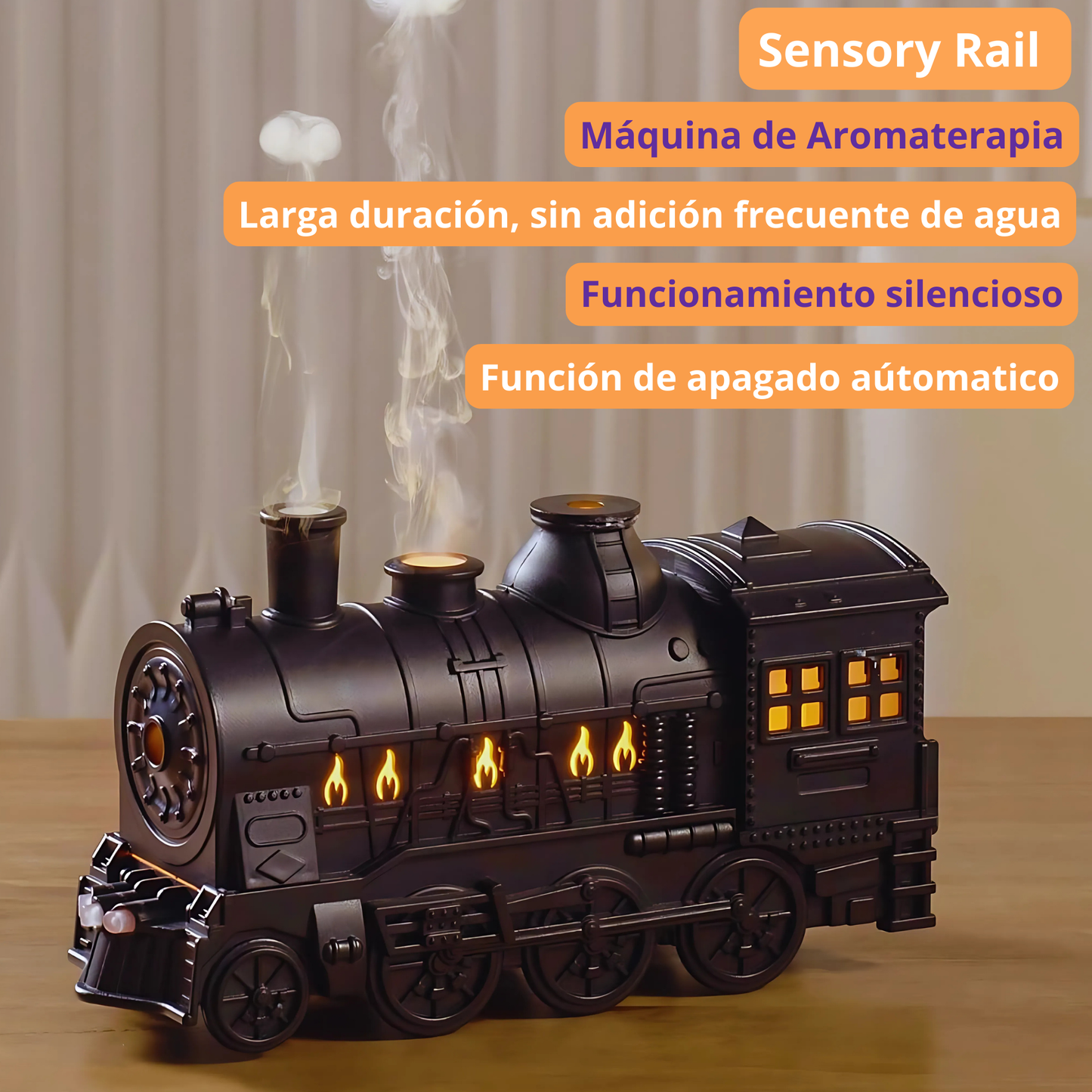 Sensory Rail-Tren Humidificador con luces LED para Aromaterapia